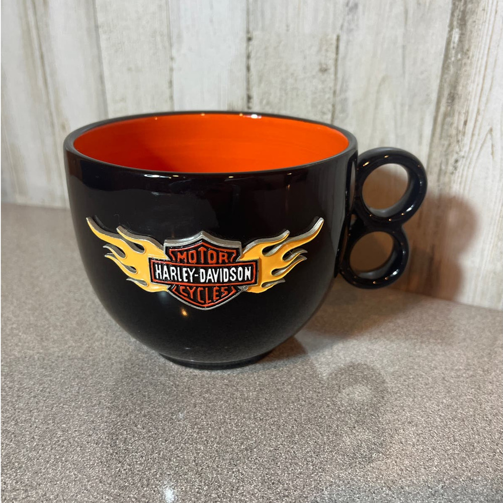 Harley‎ Davidson Motorcycle Hallmark Coffee XL Mug Flames